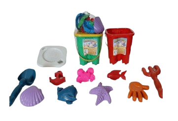 Brinquedos e esportes na praia